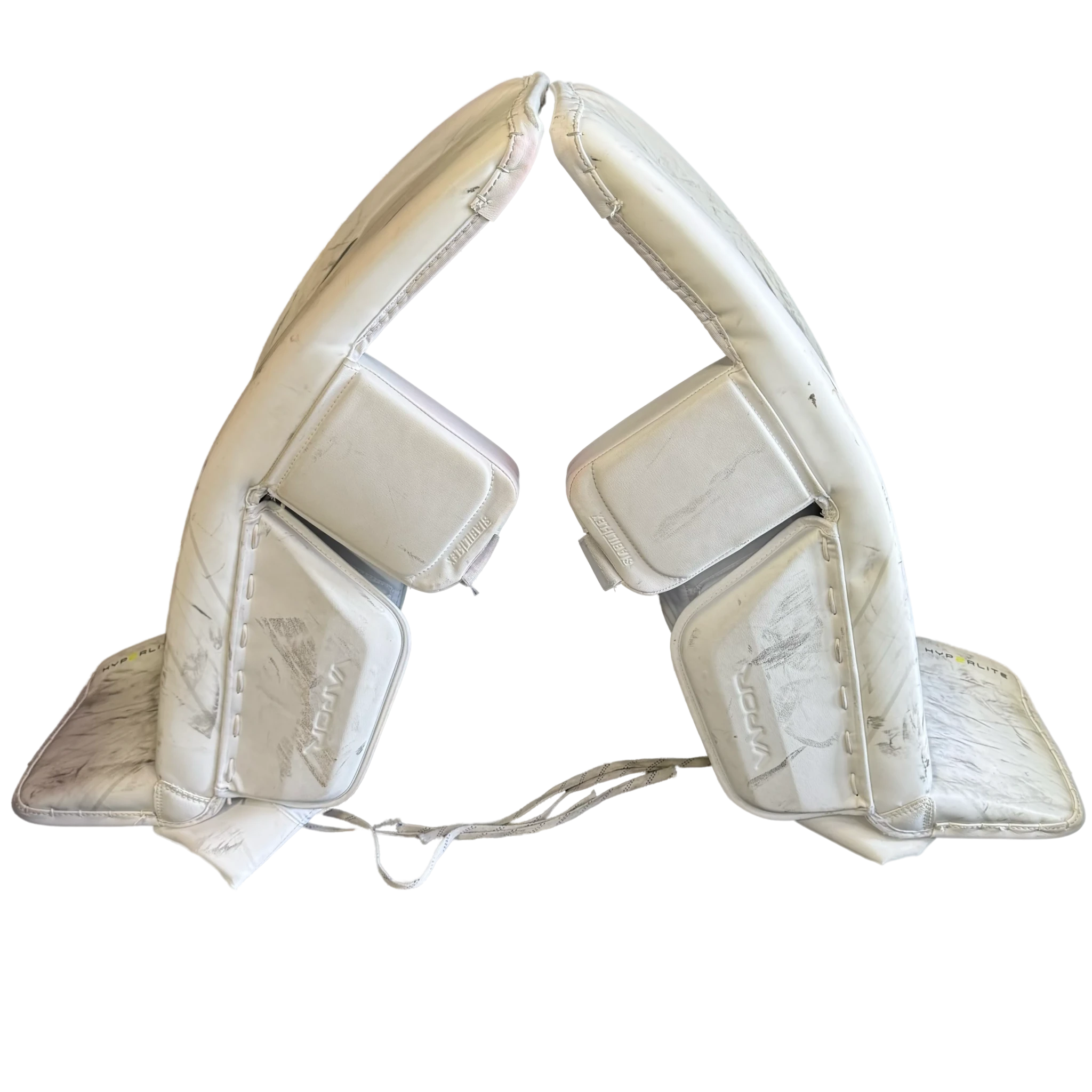 Bauer Vapor HyperLite 2 - Jambières de gardien Pro d'occasion (blanches)